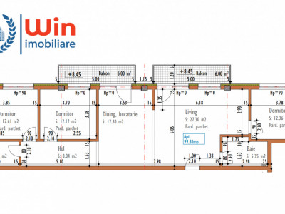 Apartament 4 camere | 99mp util | Bloc nou | Zona Primaria Someseni