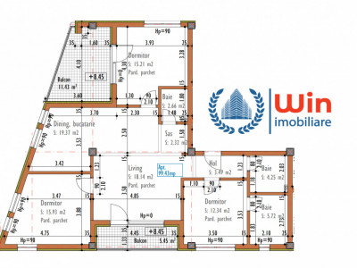 Apartament 4 camere | 99mp util | Bloc nou | Zona Primaria Someseni