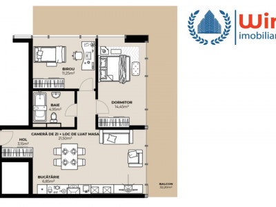 Proiect Nou! Apartament 3 camere | Etaj 3 | Terasa | Dambul Rotund