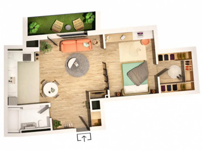 Apartamente 2 camere in imobil nou premium | Etaj 1 | Parcul Central