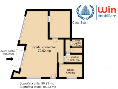 Spatiu comercial cu 2 intrari | 96mp | Ideal Showroom | Zona Garii