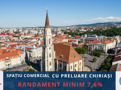 Spatiu comercial la 2 minute de Piața Unirii | Randament minim 7,6%!